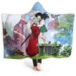 Anime Inuyasha Hooded Blanket - All Season 3D Hooded Blanket for Kids Teens and Adults