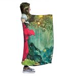 Anime Inuyasha Hooded Blanket - All Season 3D Hooded Blanket for Kids Teens and Adults