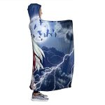 Anime Inuyasha Hooded Blanket - All Season 3D Hooded Blanket for Kids Teens and Adults