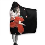 Anime Inuyasha Hooded Blanket - All Season 3D Hooded Blanket for Kids Teens and Adults