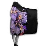 Anime Inuyasha Hooded Blanket - All Season 3D Hooded Blanket for Kids Teens and Adults