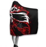 Anime Inuyasha Hooded Blanket - All Season 3D Hooded Blanket for Kids Teens and Adults