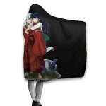 Anime Inuyasha Hooded Blanket - All Season 3D Hooded Blanket for Kids Teens and Adults