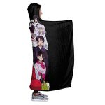 Anime Inuyasha Hooded Blanket - All Season 3D Hooded Blanket for Kids Teens and Adults