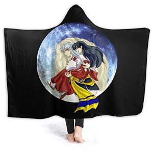Anime Inuyasha Hooded Blanket - All Season 3D Hooded Blanket for Kids Teens and Adults