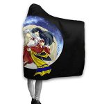 Anime Inuyasha Hooded Blanket - All Season 3D Hooded Blanket for Kids Teens and Adults