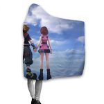 Anime Kingdom-Hearts Flannel Hooded Blanket