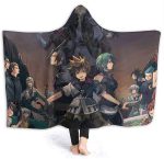 Anime Kingdom Hearts Pilling Proof Flannel Hooded Blanket