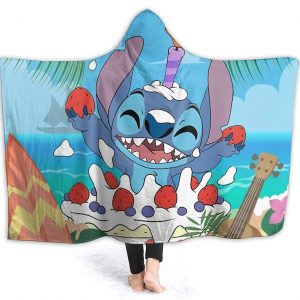 Anime Li-Lo & Sti-Tch Baby Anime Hooded Blanket