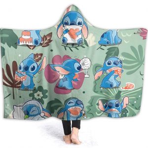 Anime Li-Lo & Sti-Tch Baby Anime Hooded Blanket