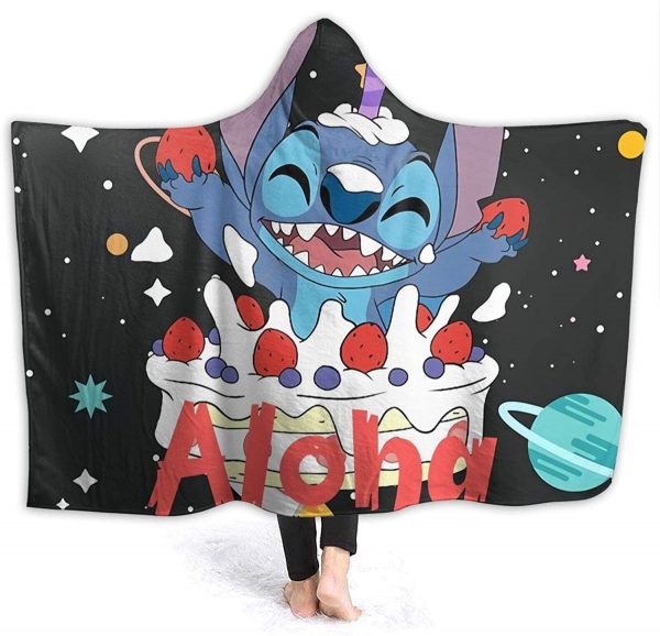 Anime Li-Lo & Sti-Tch Baby Anime Hooded Blanket