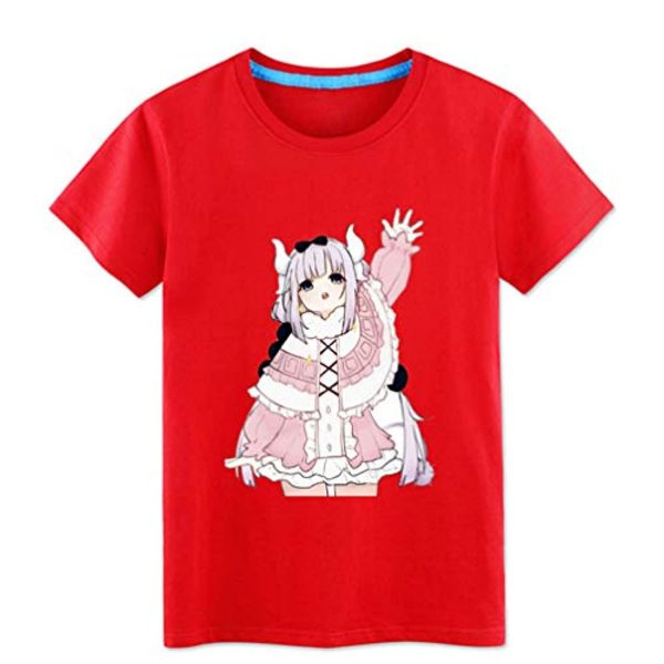 Anime Miss Kobayashi's Dragon Maid Short Sleeve Tops Tees T Shirt