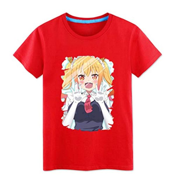 Anime Miss Kobayashi's Dragon Maid Short Sleeve Tops Tees T Shirt