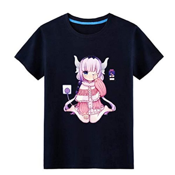 Anime Miss Kobayashi's Dragon Maid Short Sleeve Tops Tees T Shirt