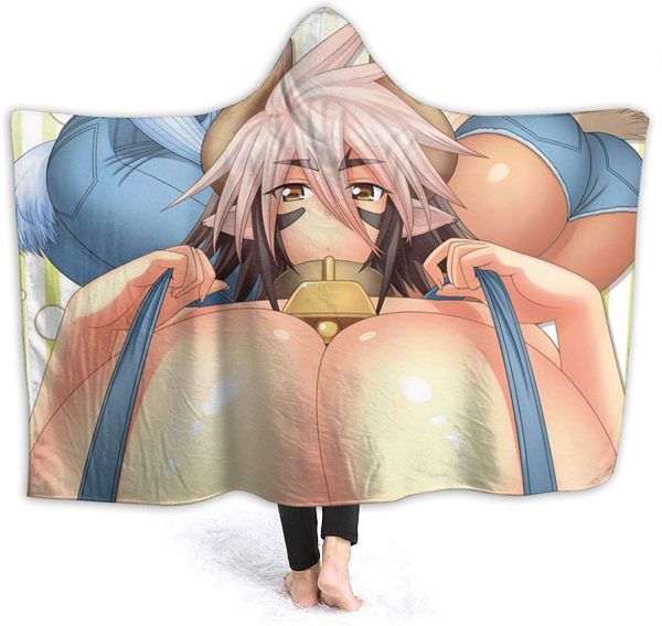 Anime Monster Musume Wrinkle-Resistant Nap Hooded Blanket