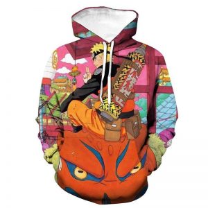 Anime Naruto 3D Printed Hooded Pullover Hoodie Hip Hop Top