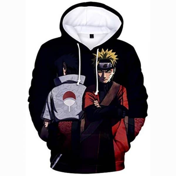 Anime Naruto Hoodie Black Sasuke Naruto Pullover Hoodie