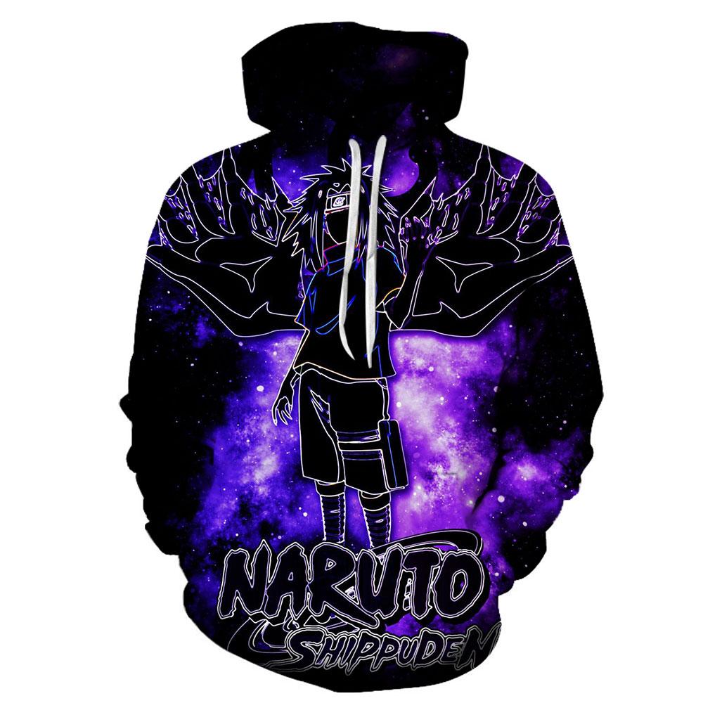 Anime Naruto Uchiha Sasuke Hoodie-3D Printed Hooded Casual Pullover