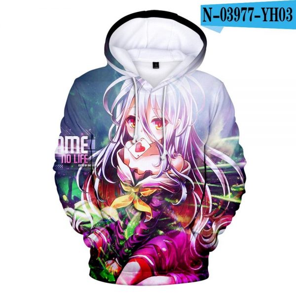 Anime NO GAME NO LIFE 3D Hoodies Sweatshirt Pullover