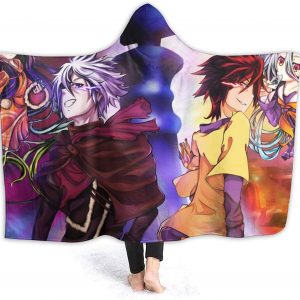 Anime No Game No Life Fleece Flannel Hooded Blankets