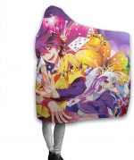 Anime No Game No Life Hooded Blanket - Printed Fleece Flannel Blanket