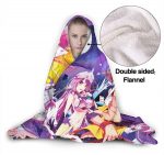 Anime No Game No Life Hooded Blanket - Printed Fleece Flannel Blanket