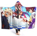 Anime No Game No Life Hooded Blanket - Printed Fleece Flannel Blanket