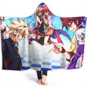 Anime No Game No Life Hooded Blanket - Printed Fleece Flannel Blanket