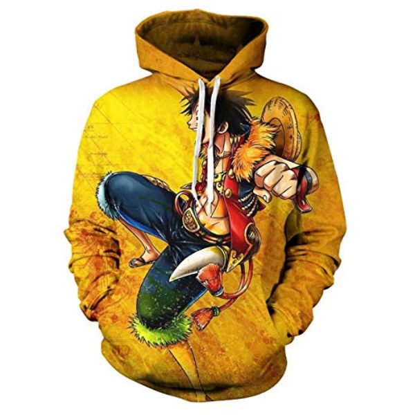 Anime One Piece Hoodies - Monkey D Luffy 3D Pullover