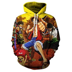 Anime One Piece Monkey D. Luffy Hoodies - 3D Pullover Sweatshirt