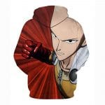 Anime One Punch Man Hoodies - Saitama 3D Print Pullover Hoodie