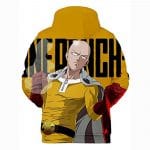Anime One Punch Man Hoodies - Saitama 3D Print Yellow Pullover Hoodie
