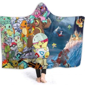 Anime Pokemon Cloak Hooded Blankets - Anti-Pilling Fleece Throw Blankets