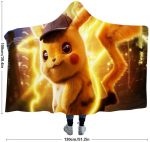 Anime Pokemon Cute Anti-Pilling Flannel Hooded Blanket