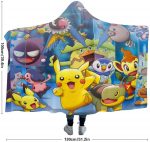 Anime Pokemon Cute Flannel Hooded Blanket