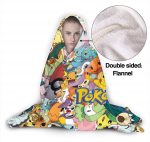 Anime Pokemon Hooded Blankets - Anti-Pilling Fleece Blankets