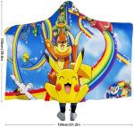 Anime Pokemon Hooded Flannel Blankets