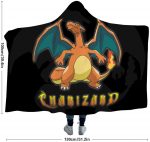 Anime Pokemon Hooded Flannel Blankets