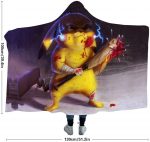 Anime Pokemon Picnic Travel Hooded Blankets