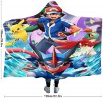 Anime Pokemon Throw Winter Blankets - Hooded Blankets