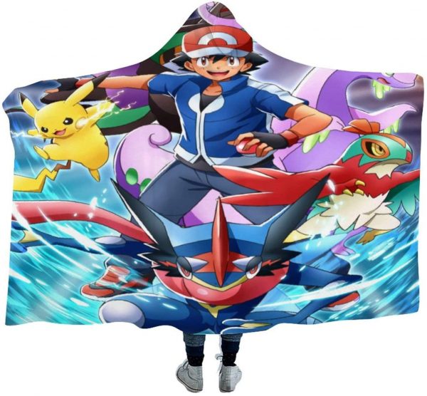 Anime Pokemon Throw Winter Blankets - Hooded Blankets