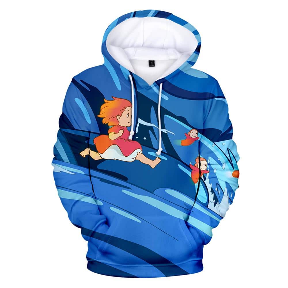 Anime Ponyo On The Cliff Hoodies Tracksuits - 3D Hoodies Sweatshirt