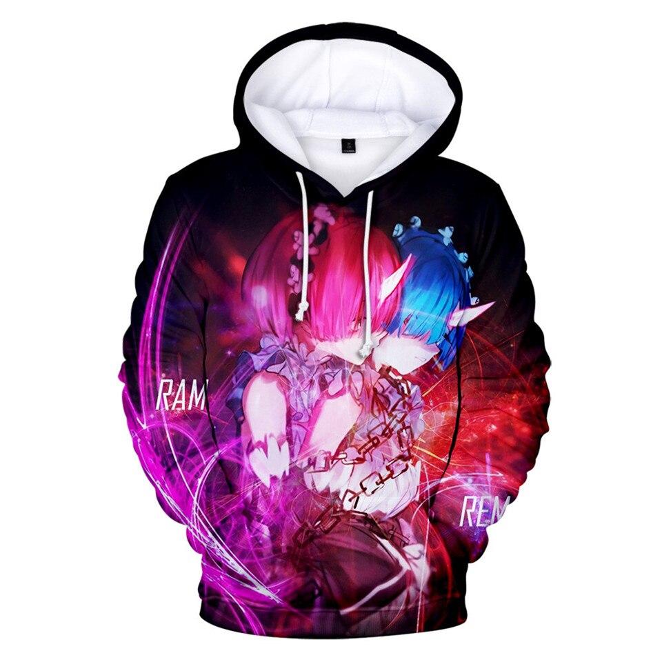 Anime Re Zero Hooded Pullover Hoodie