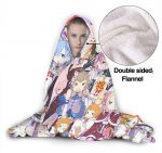 Anime Re Zero Nap Throw Blanket - Printed Hooded Blanket