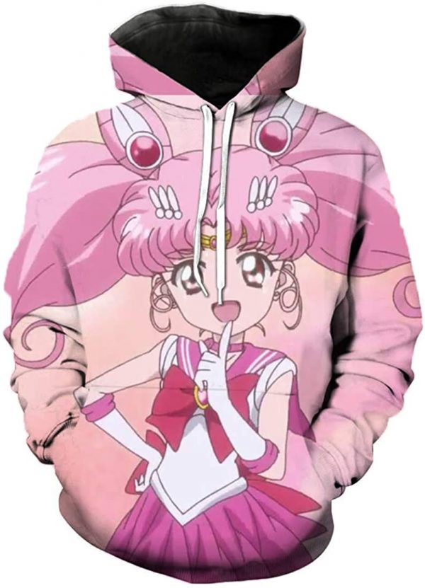 Anime Sailor Moon Hoodie - Sailor Chibi Moon 3D Print Pullover Hoodie