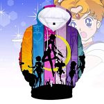 Anime Sailor Moon Hoodie - Sailor Family 3D Print Pullover Hoodie