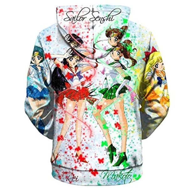 Anime Sailor Moon Hoodie - Sailor Family 3D Print Pullover Hoodie