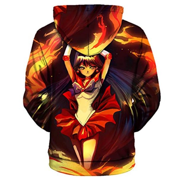 Anime Sailor Moon Hoodie - Sailor Mars 3D Print Pullover Hoodie