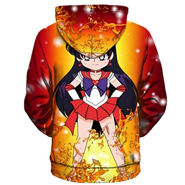 Anime Sailor Moon Hoodie - Sailor Mars 3D Print Pullover Hoodie