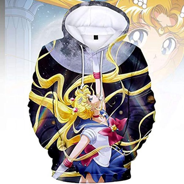 Anime Sailor Moon Hoodie - Sailor Moon 3D Print Pullover Hoodie